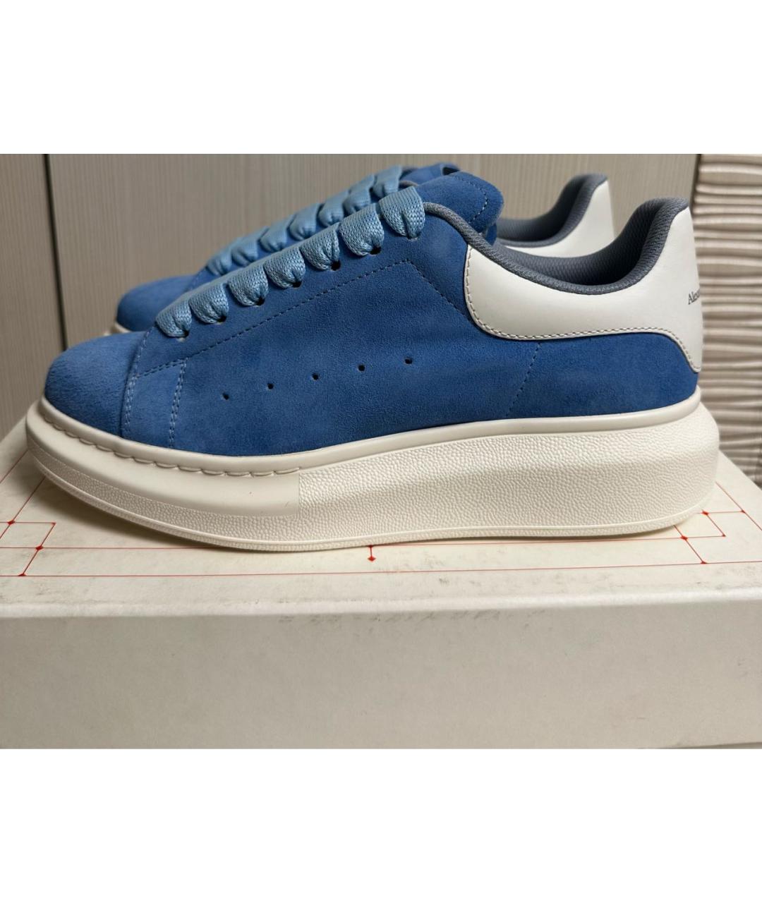 ALEXANDER MCQUEEN Синие замшевые кеды, фото 8