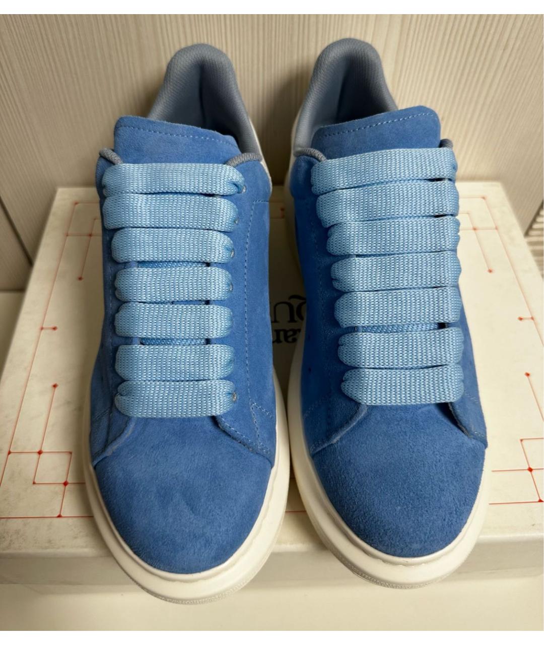 ALEXANDER MCQUEEN Синие замшевые кеды, фото 2