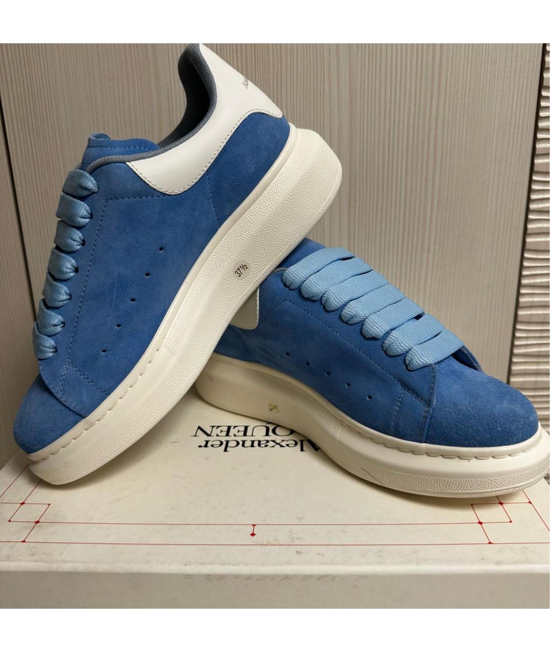 ALEXANDER MCQUEEN Синие замшевые кеды, фото 3