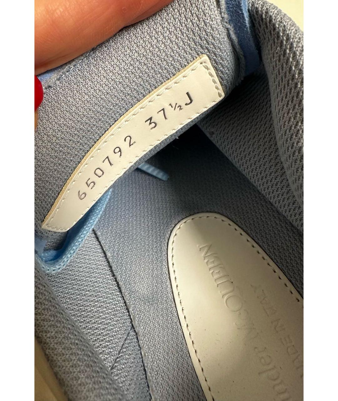 ALEXANDER MCQUEEN Синие замшевые кеды, фото 6