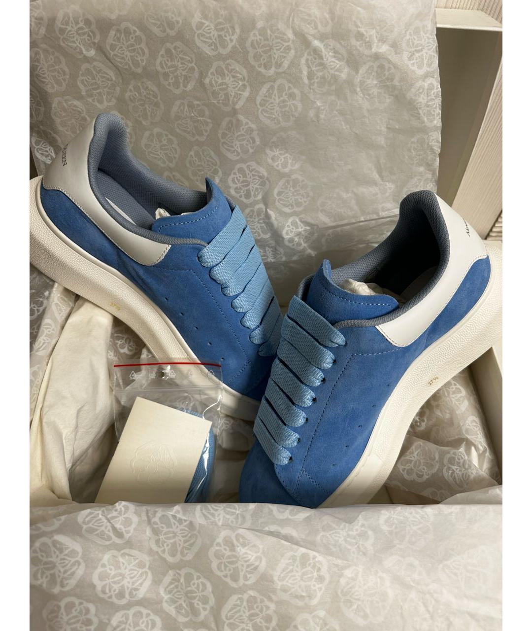 ALEXANDER MCQUEEN Синие замшевые кеды, фото 5