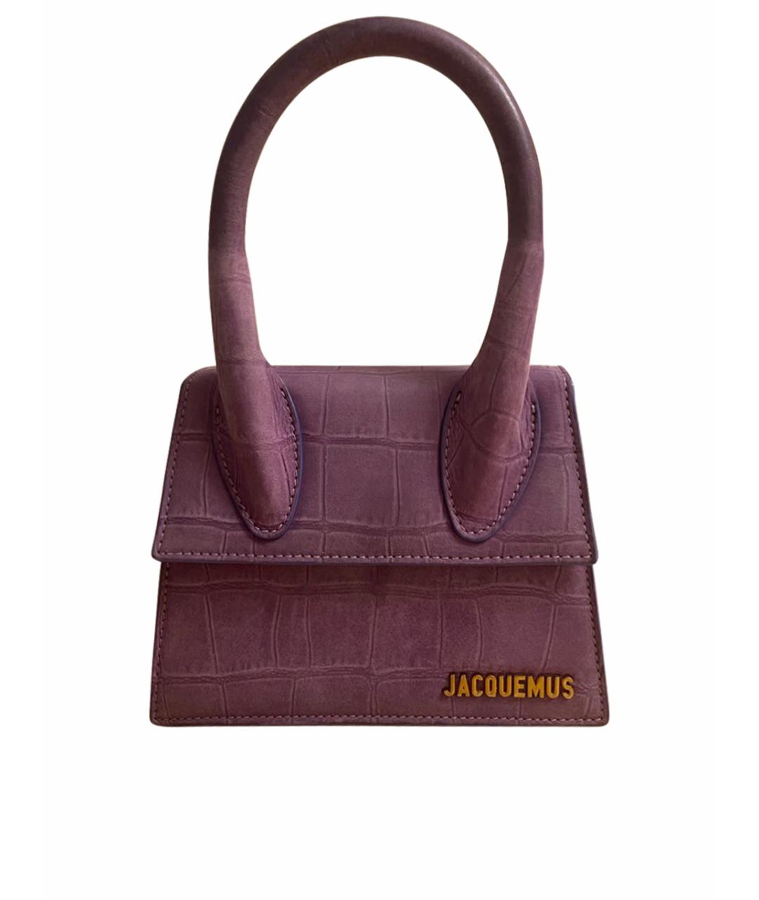 JACQUEMUS Фиолетовая замшевая сумка через плечо, фото 1