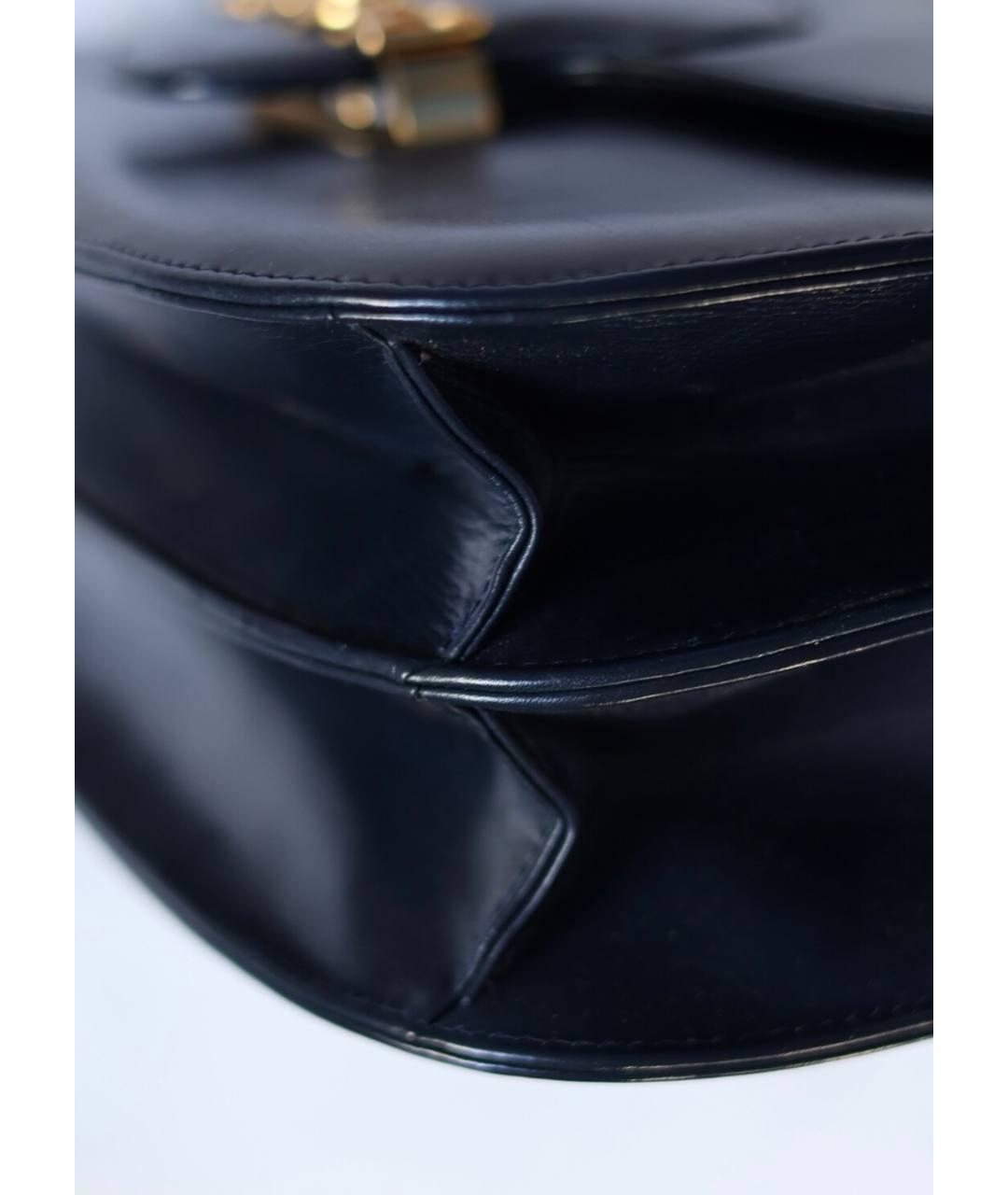 CELINE PRE-OWNED Темно-синяя кожаная сумка через плечо, фото 6