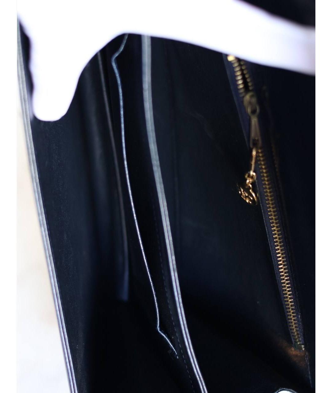 CELINE PRE-OWNED Темно-синяя кожаная сумка через плечо, фото 8
