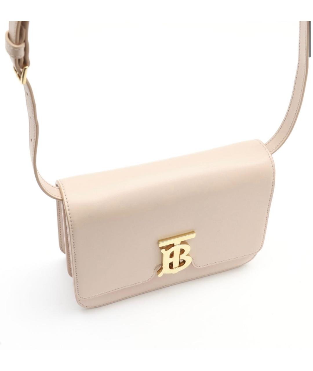 BURBERRY Розовая кожаная сумка через плечо, фото 4