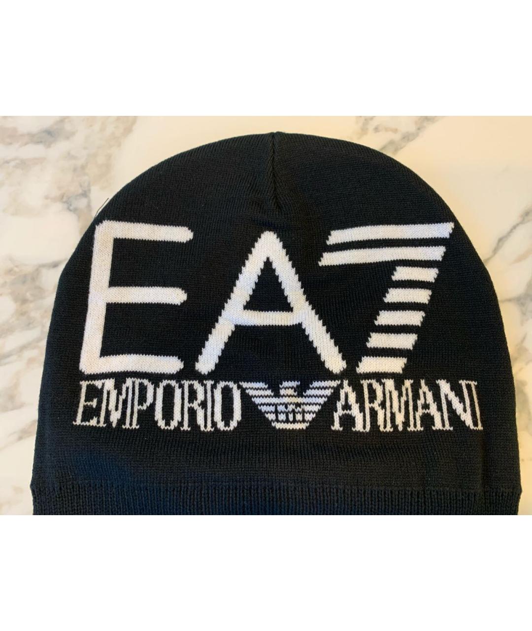 EMPORIO ARMANI Черная шапка, фото 6