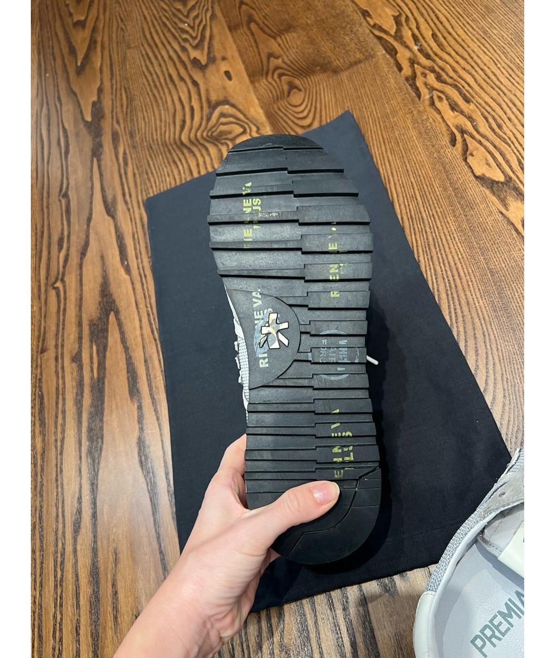 PREMIATA Серые замшевые низкие кроссовки / кеды, фото 6