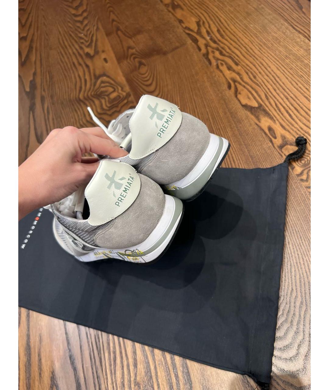 PREMIATA Серые замшевые низкие кроссовки / кеды, фото 4