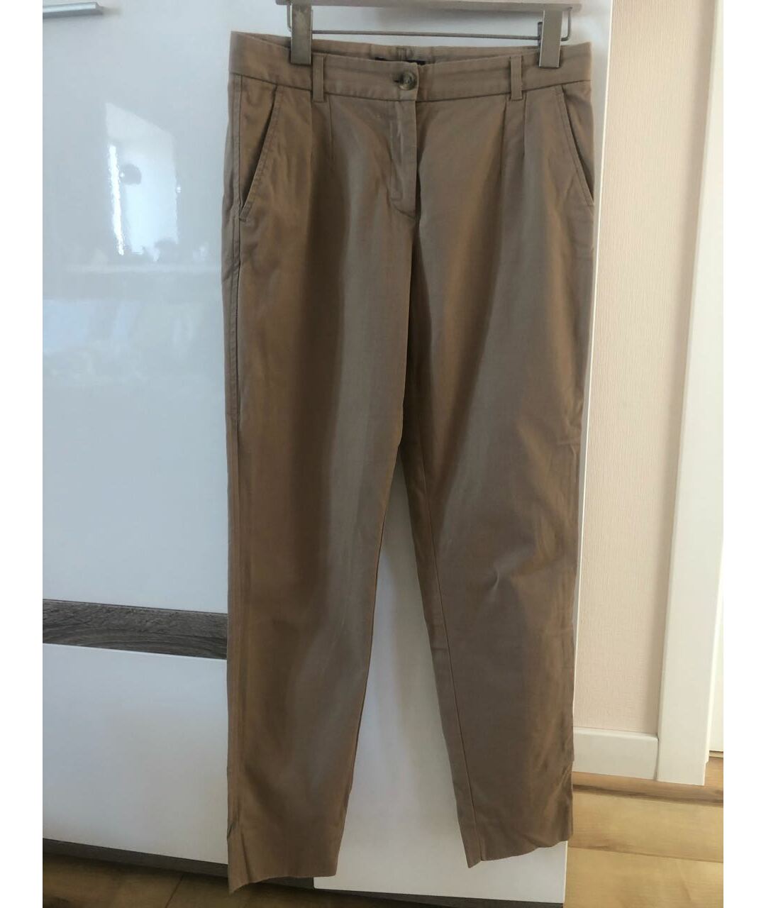 DOLCE&GABBANA Бежевые хлопко-эластановые прямые брюки, фото 6