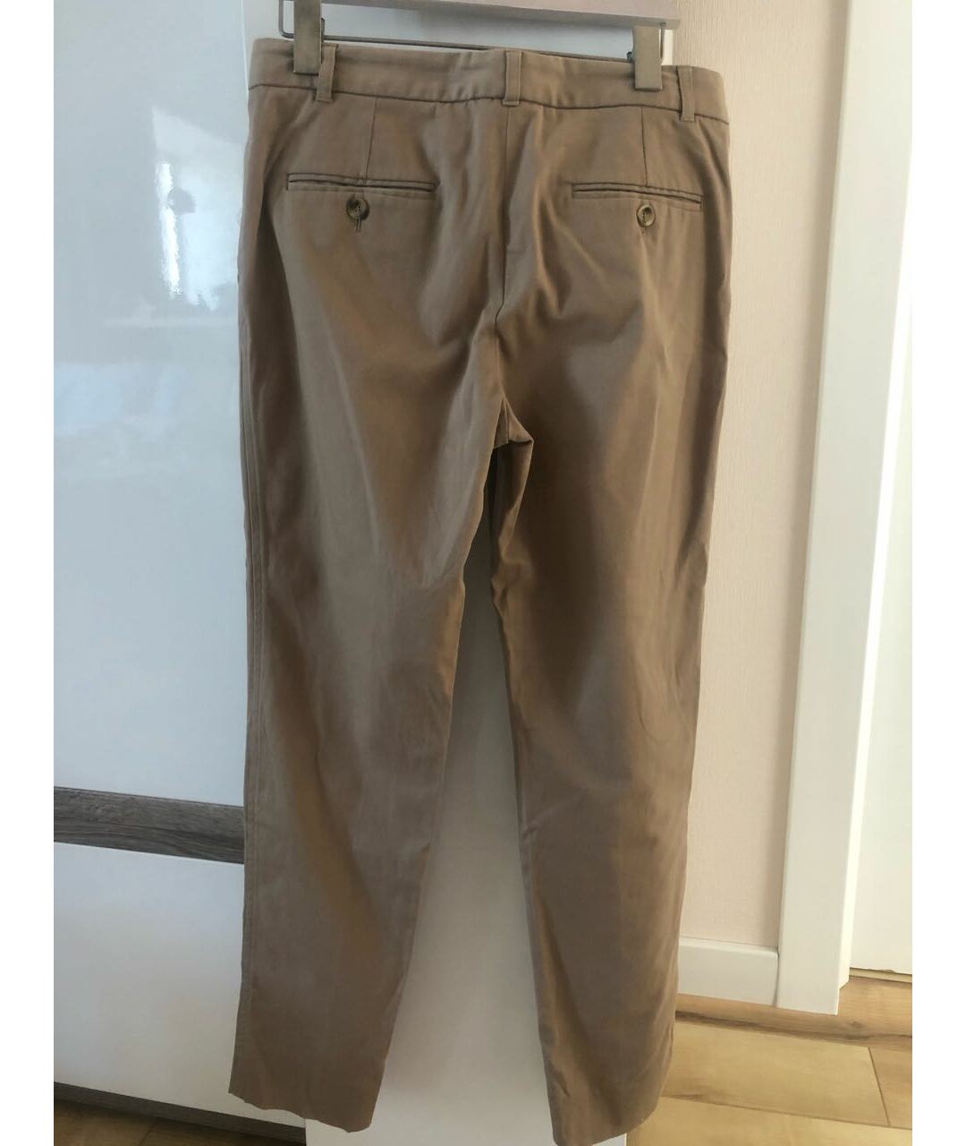 DOLCE&GABBANA Бежевые хлопко-эластановые прямые брюки, фото 2