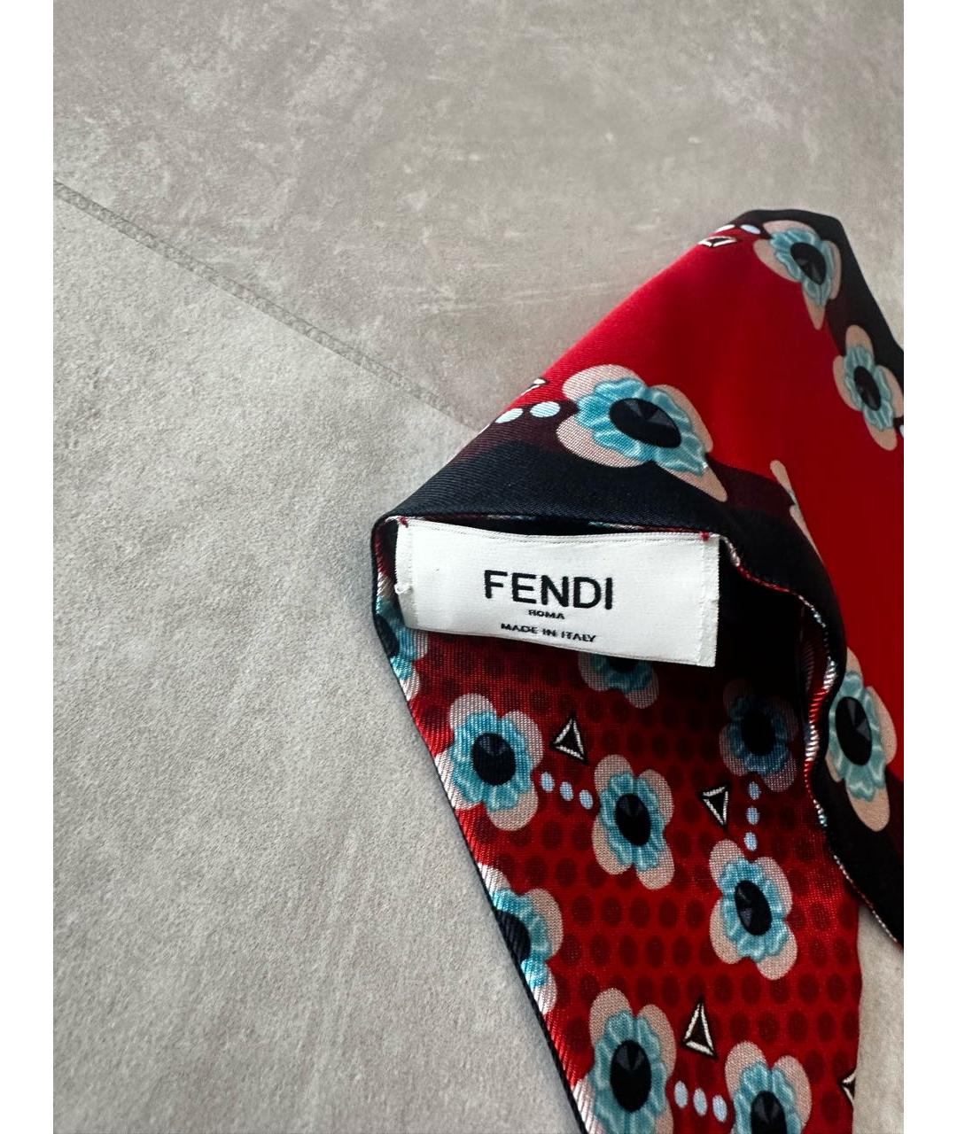 FENDI Мульти шелковый платок, фото 4