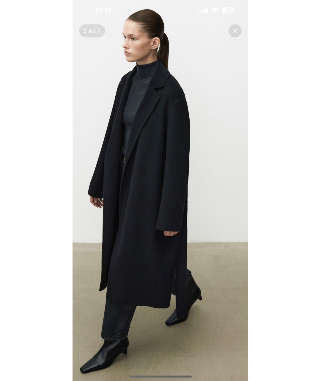 12 STOREEZ Черное шерстяное пальто, фото 5