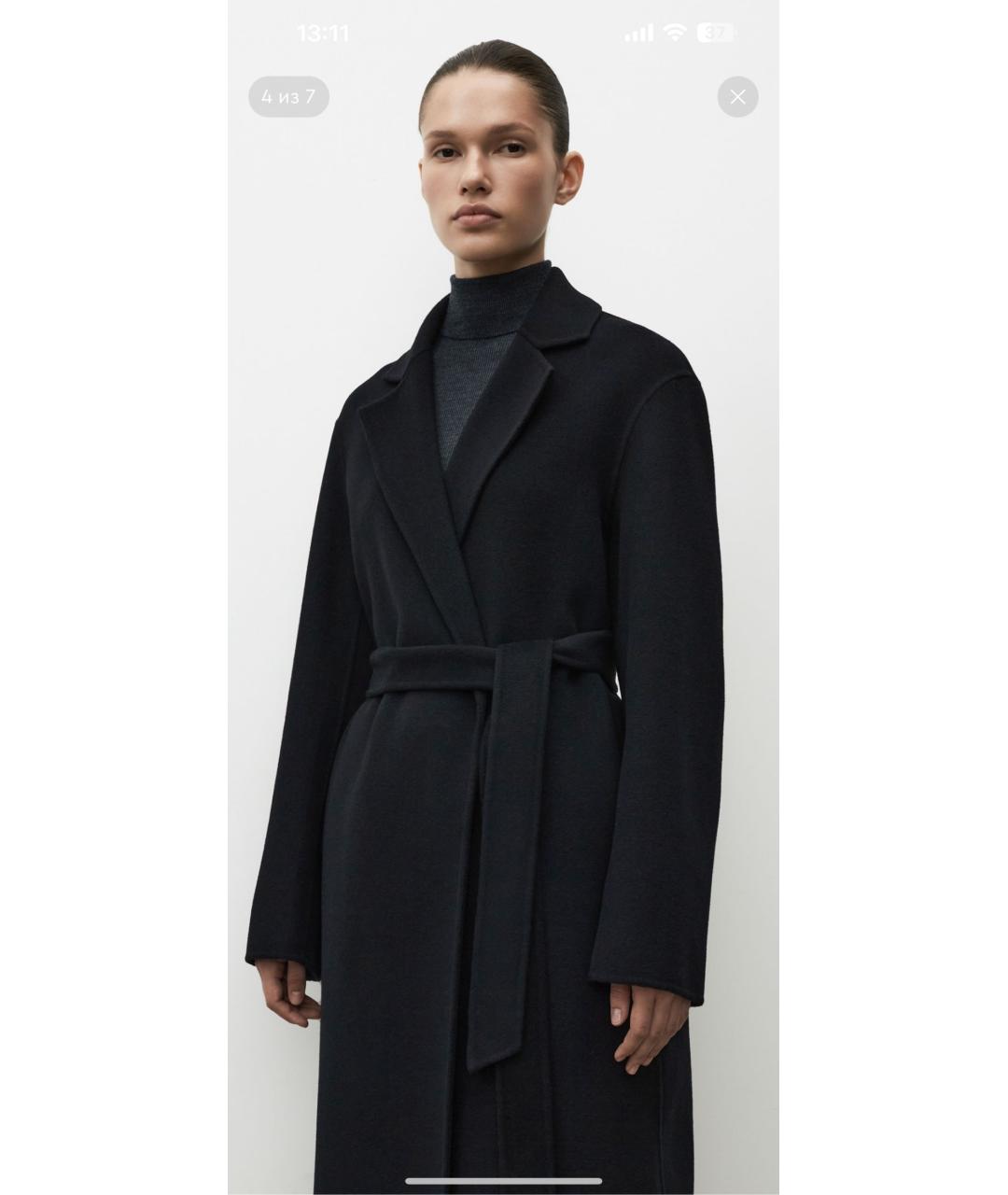 12 STOREEZ Черное шерстяное пальто, фото 4