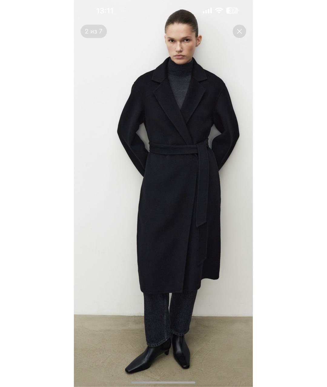 12 STOREEZ Черное шерстяное пальто, фото 6