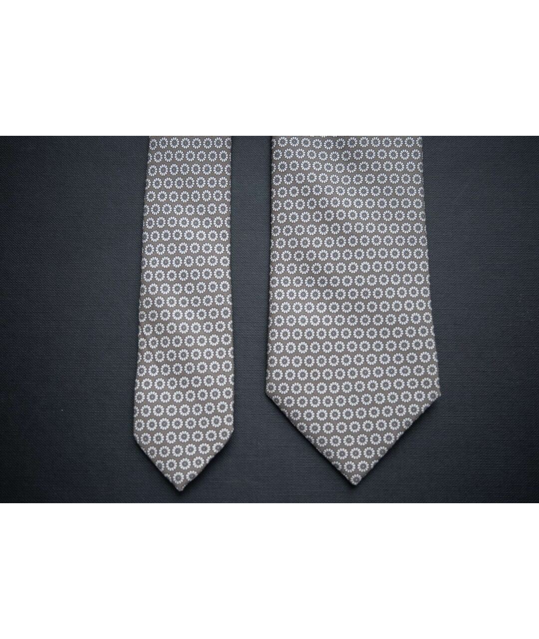 BRIONI Бежевый шелковый галстук, фото 6