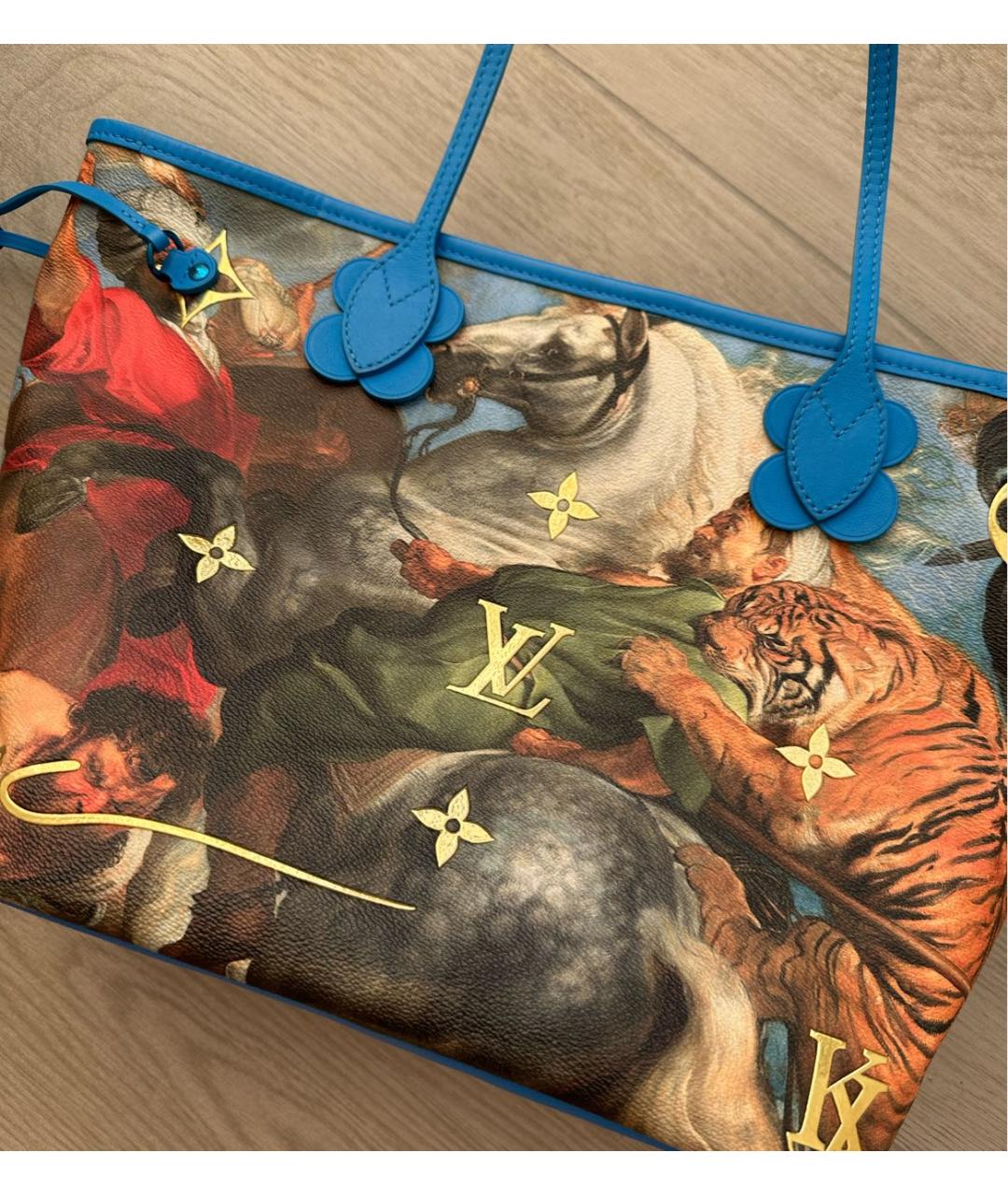 LOUIS VUITTON Синяя кожаная сумка тоут, фото 6