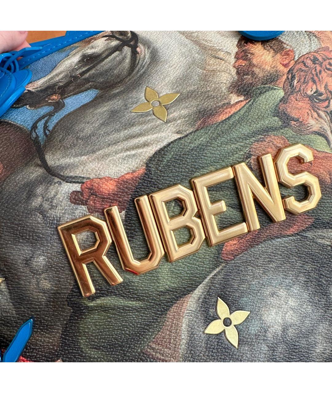 LOUIS VUITTON Синяя кожаная сумка тоут, фото 3