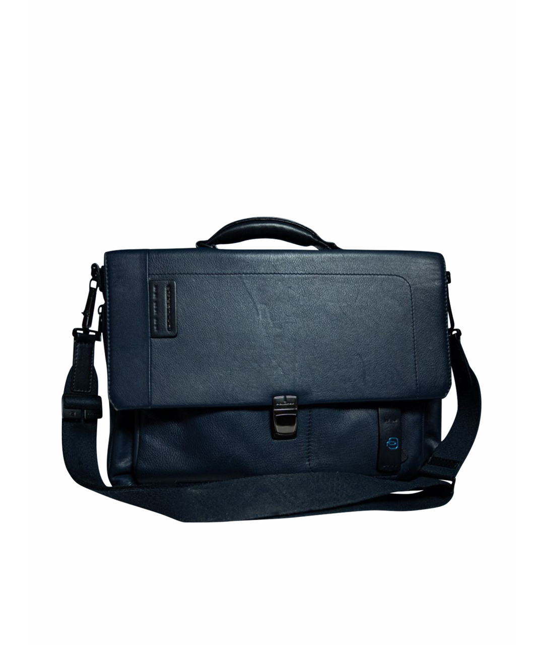 PIQUADRO Синий кожаный портфель, фото 1