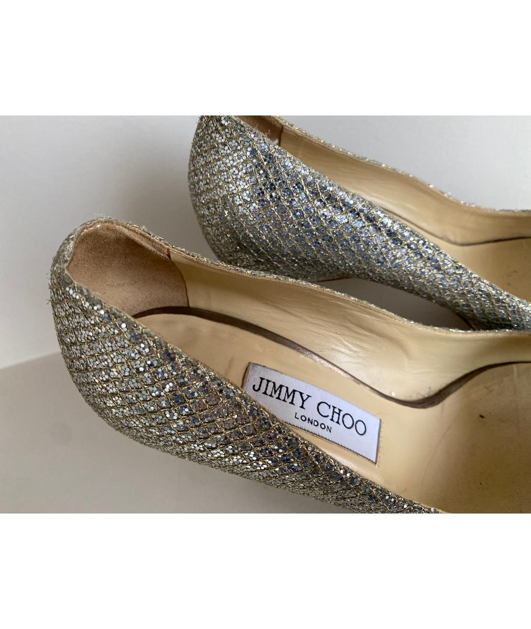 JIMMY CHOO Серебряные туфли, фото 9