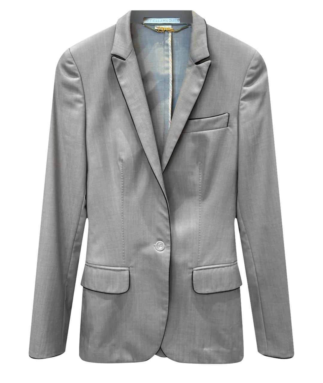 STELLA MCCARTNEY Антрацитовый шерстяной жакет/пиджак, фото 1