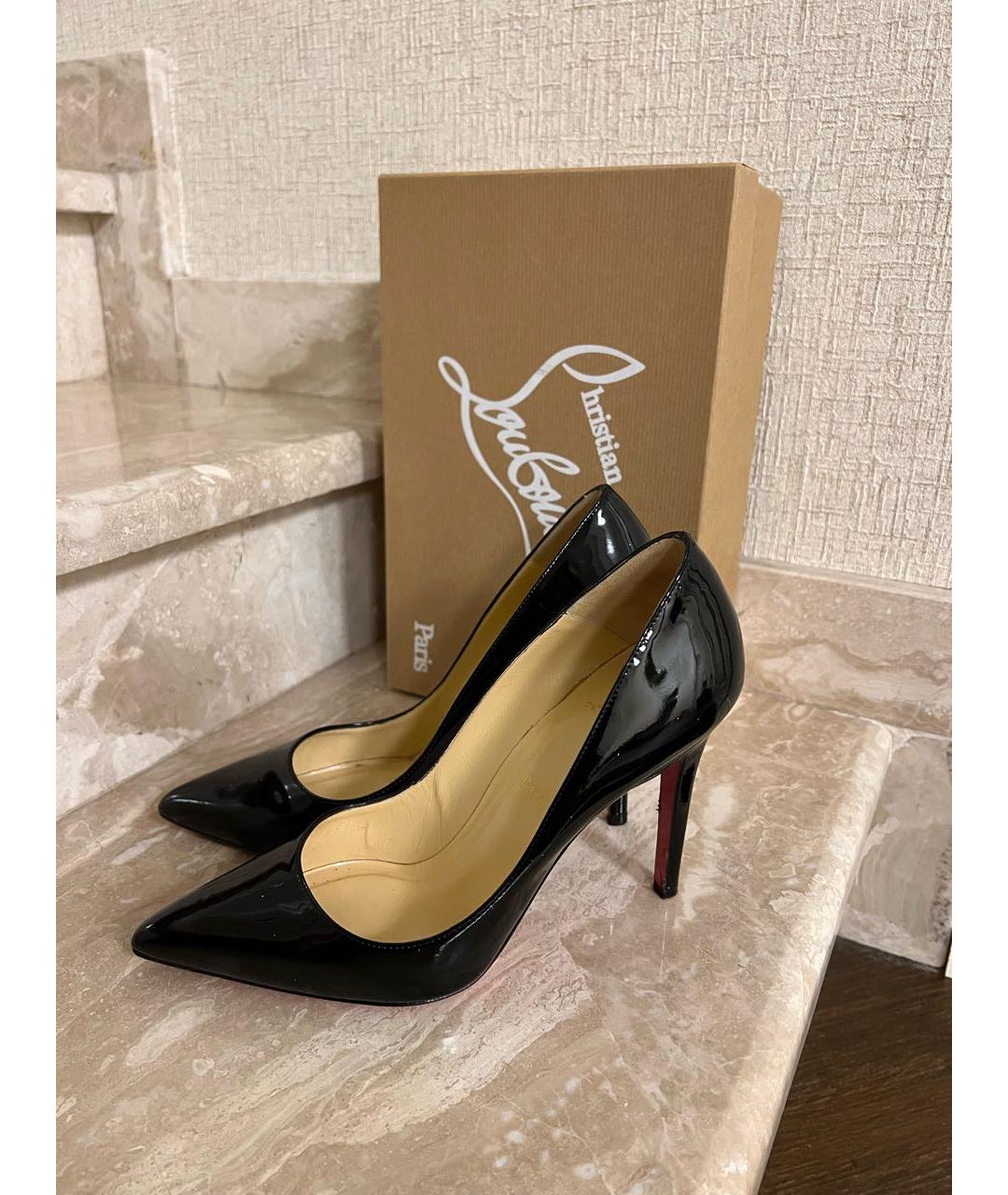 CHRISTIAN LOUBOUTIN Черные туфли из лакированной кожи, фото 3