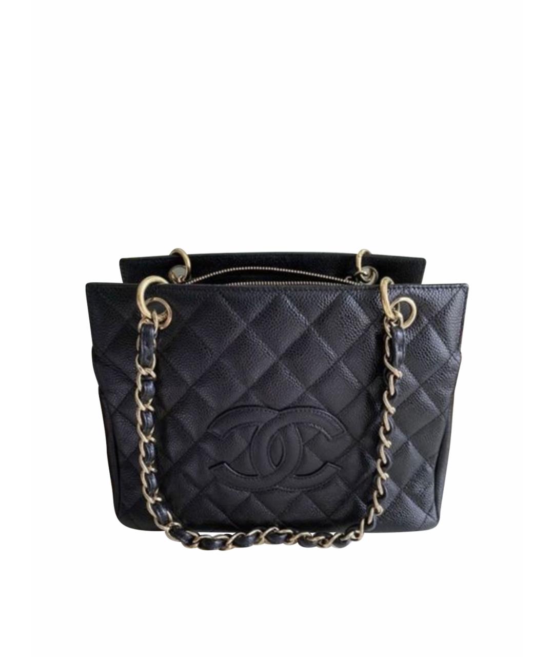 CHANEL PRE-OWNED Черная пелетеная сумка через плечо, фото 1