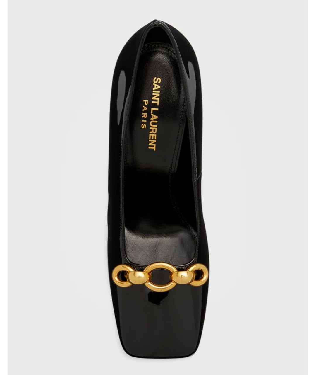 SAINT LAURENT Черные кожаные туфли, фото 2