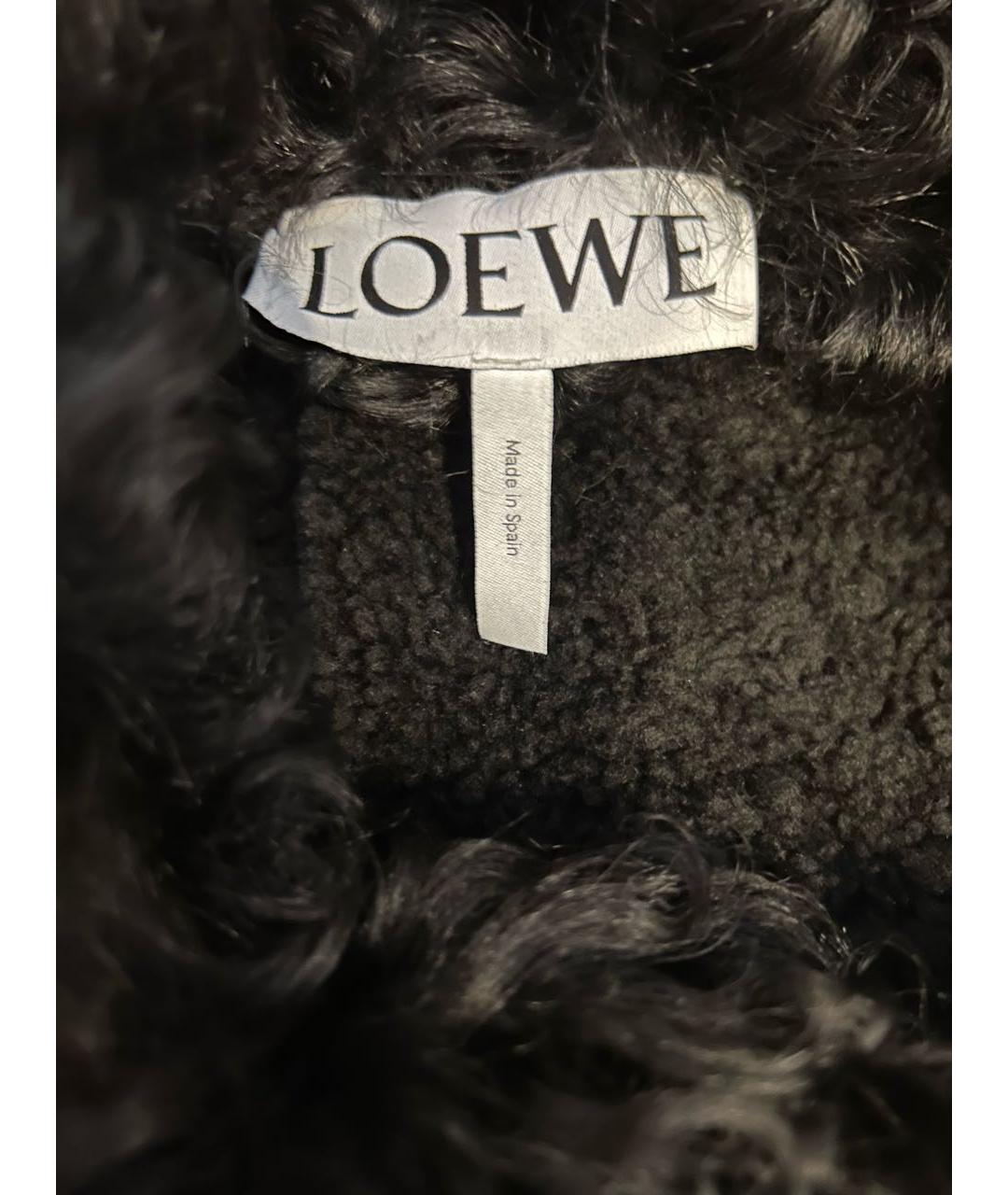 LOEWE Черная кожаная дубленка, фото 3