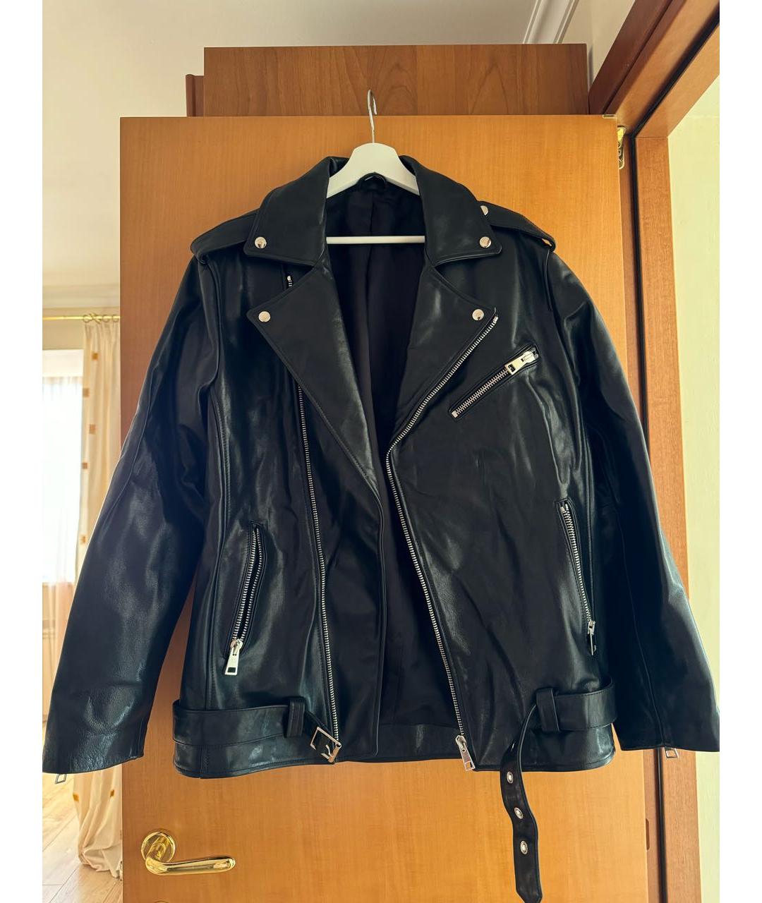 MANOKHI Черная кожаная куртка, фото 8