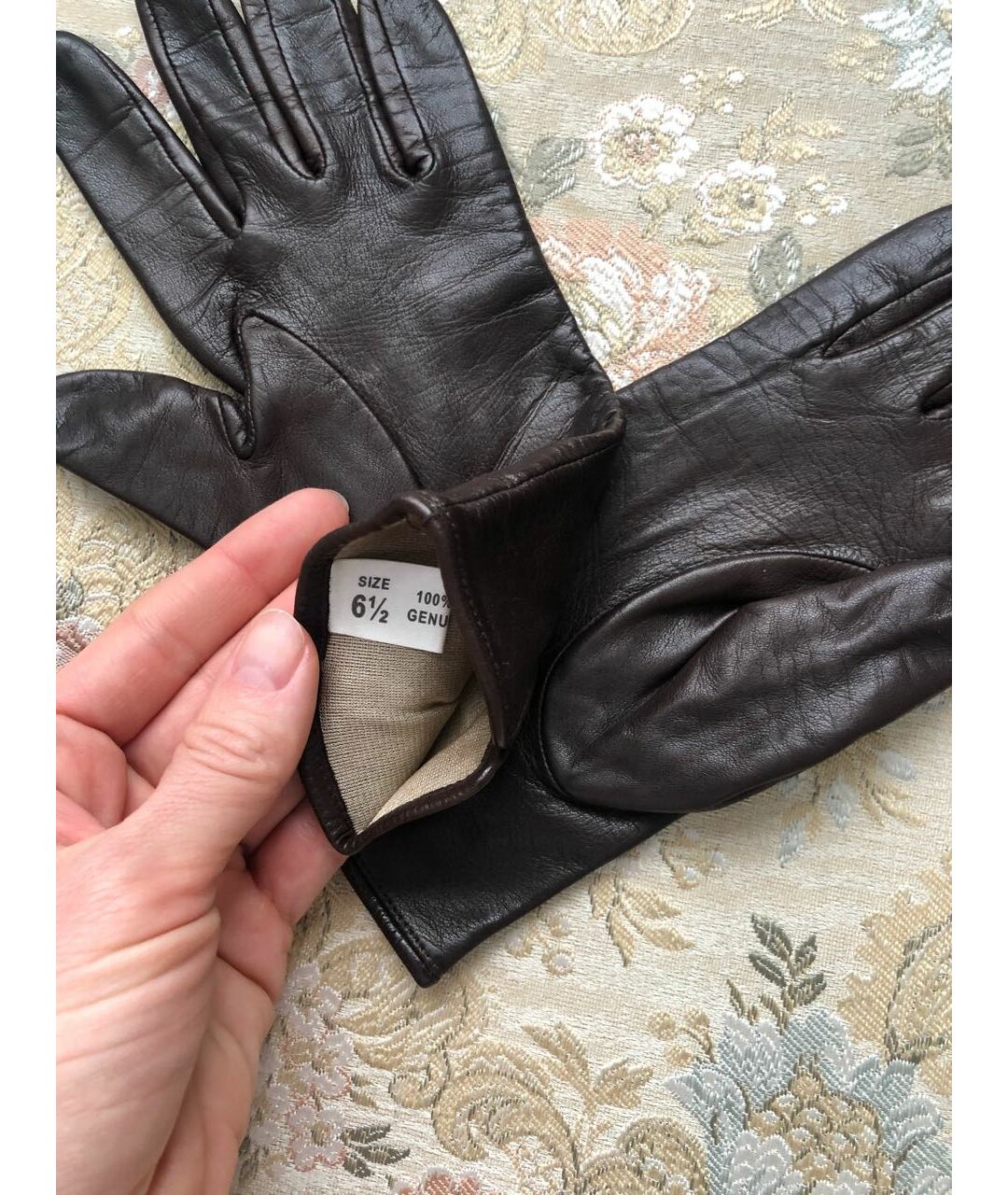 FABI Коричневые кожаные перчатки, фото 2