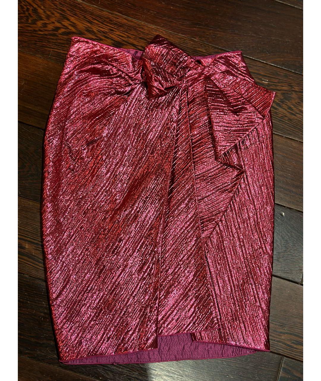 LANVIN Розовая полиэстеровая юбка мини, фото 4