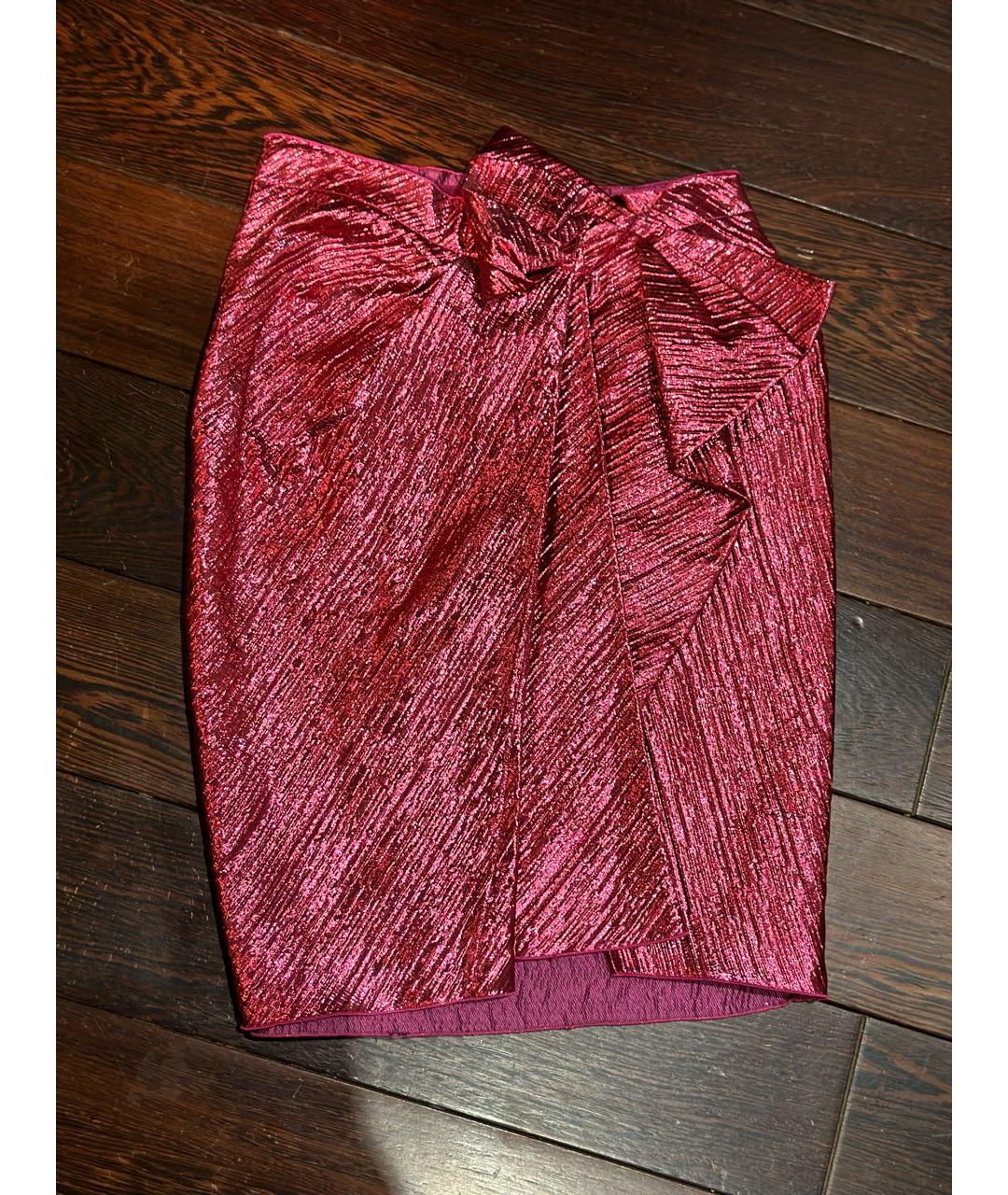 LANVIN Розовая полиэстеровая юбка мини, фото 2