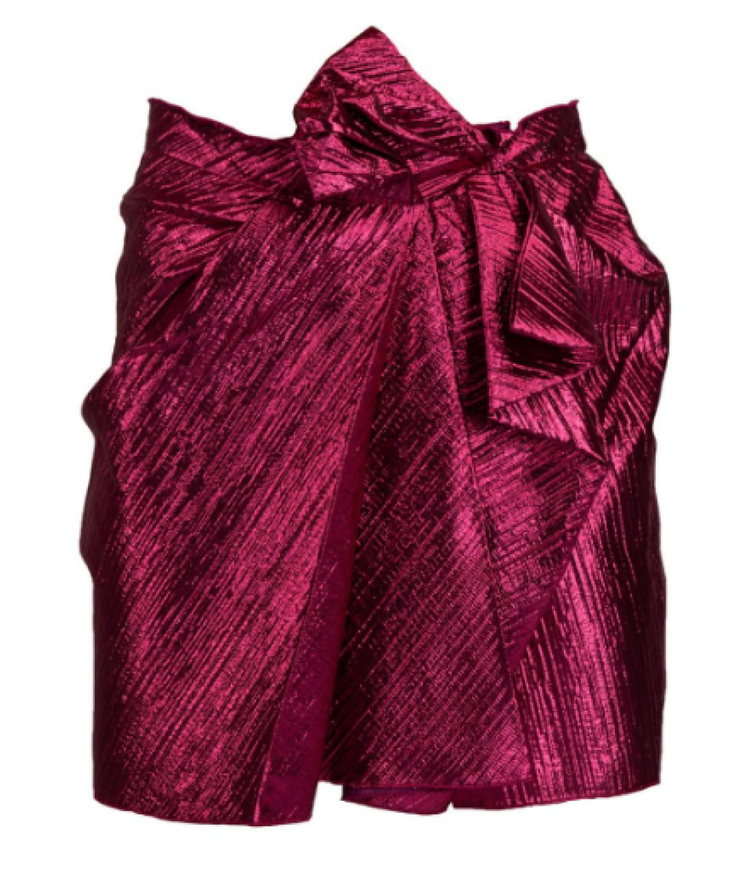 LANVIN Розовая полиэстеровая юбка мини, фото 1