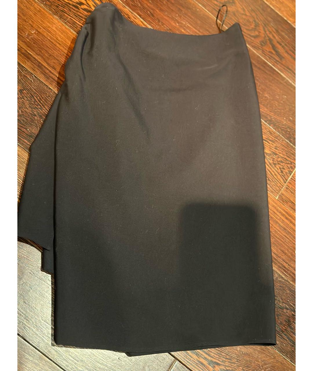 LANVIN Темно-синяя шерстяная юбка миди, фото 2