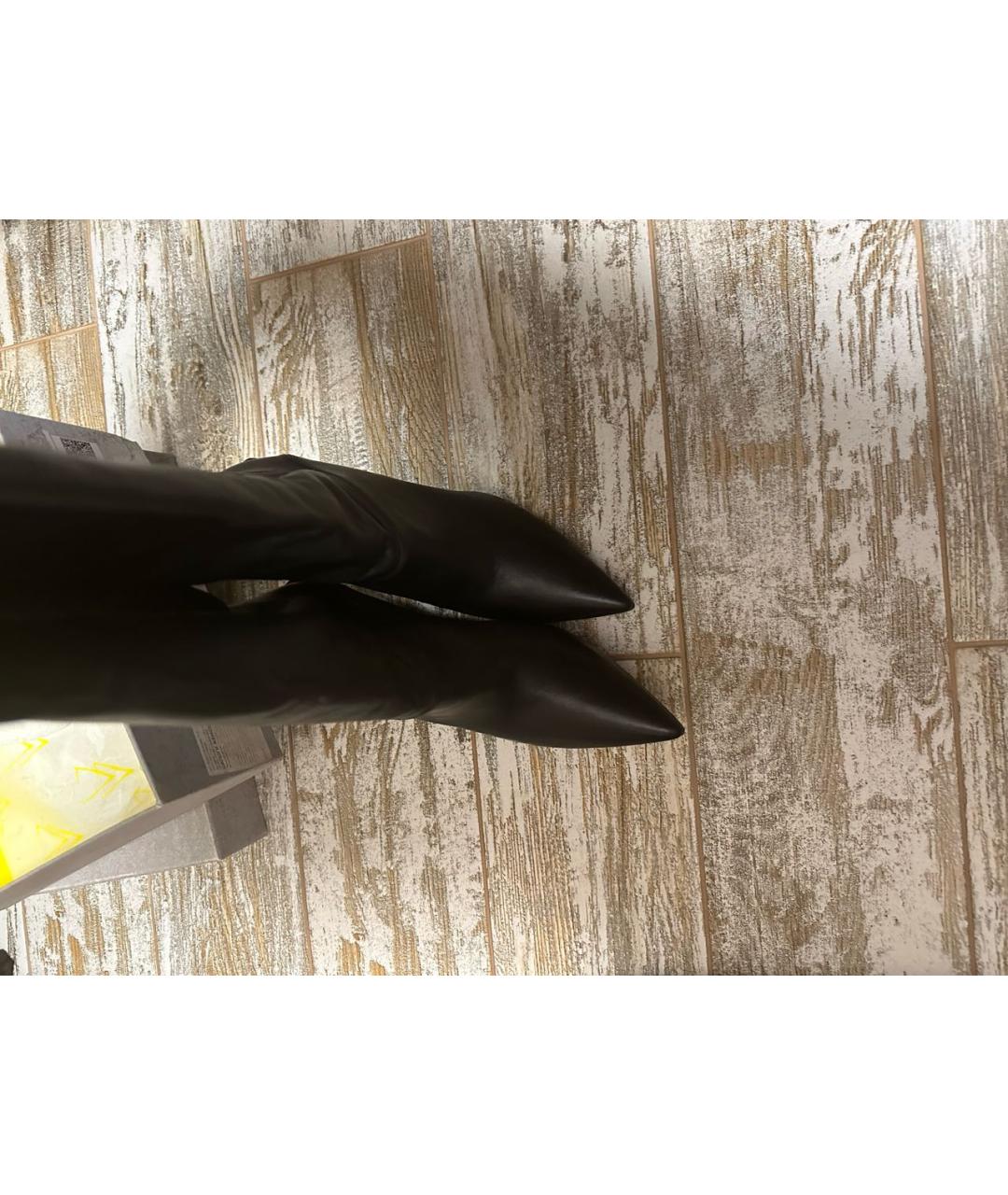 ELENA LACHI Черные кожаные ботфорты, фото 3