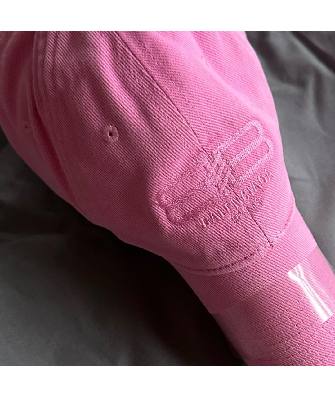 BALENCIAGA Розовая хлопковая кепка, фото 4