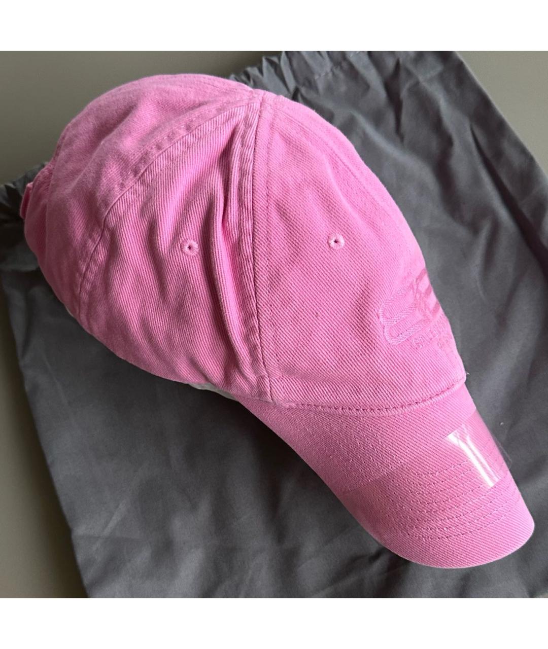 BALENCIAGA Розовая хлопковая кепка, фото 2