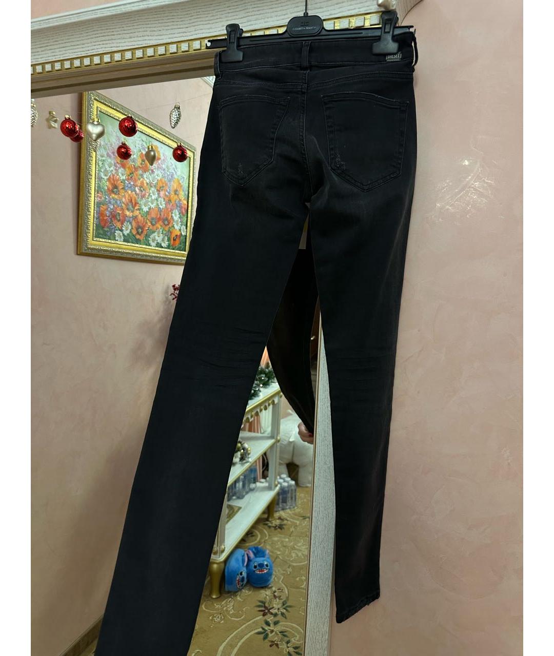 DIESEL Черные хлопковые джинсы слим, фото 2