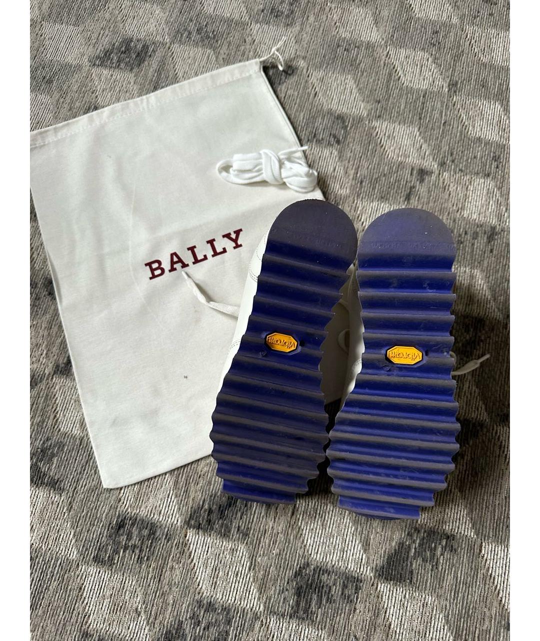 BALLY Белые кожаные кроссовки, фото 6
