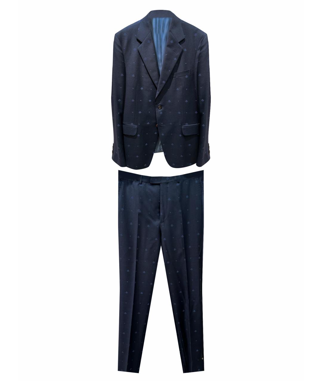 GUCCI Темно-синий классический костюм, фото 1