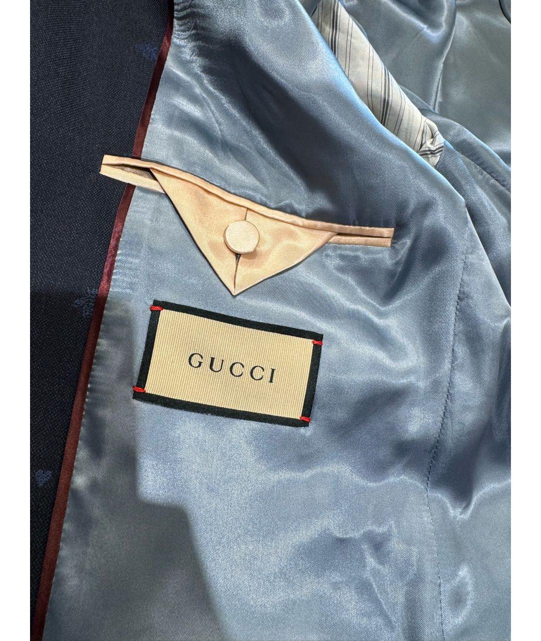 GUCCI Темно-синий классический костюм, фото 5