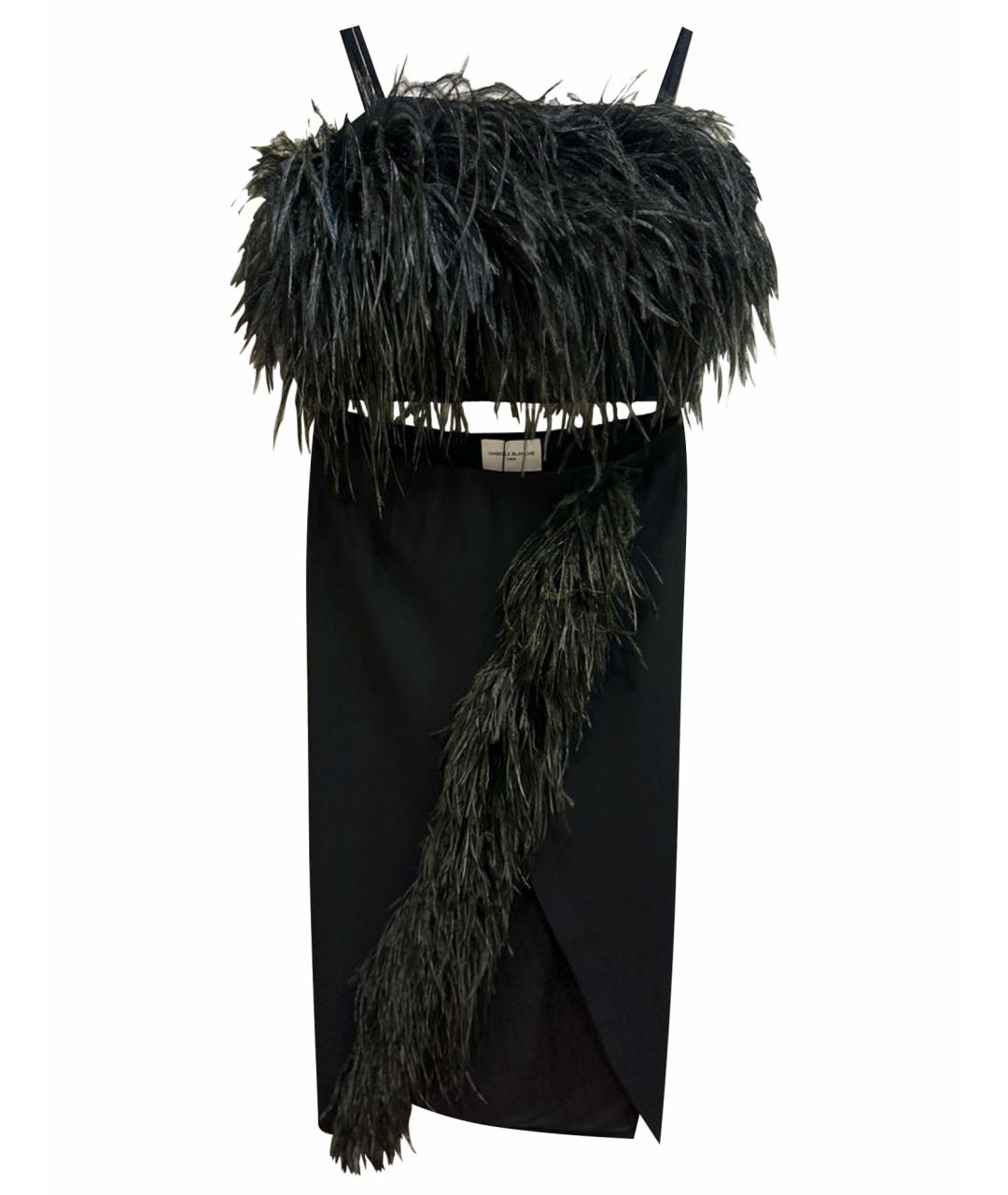ISABELLE BLANCHE Черный креповый костюм с юбками, фото 1