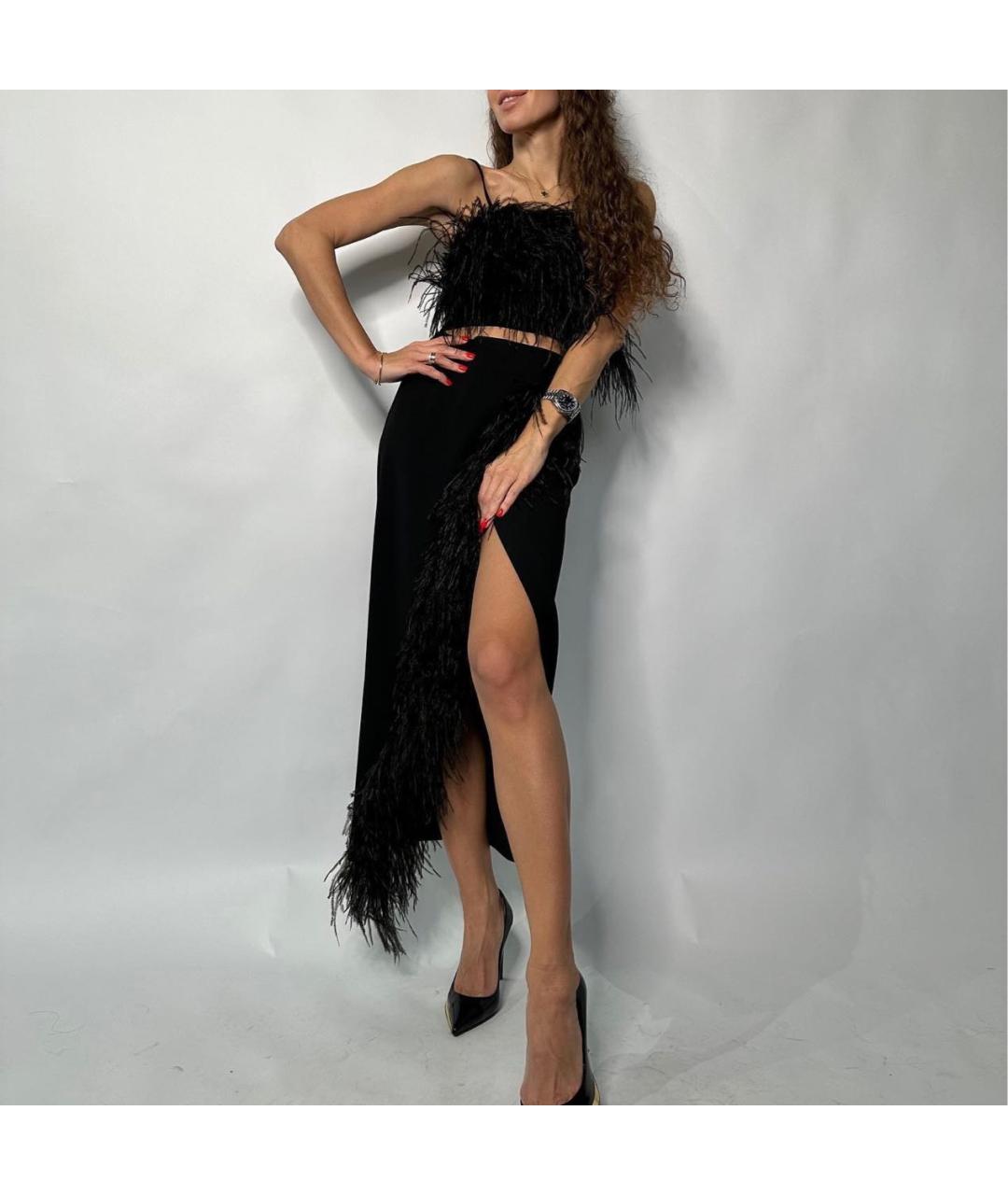ISABELLE BLANCHE Черный креповый костюм с юбками, фото 2