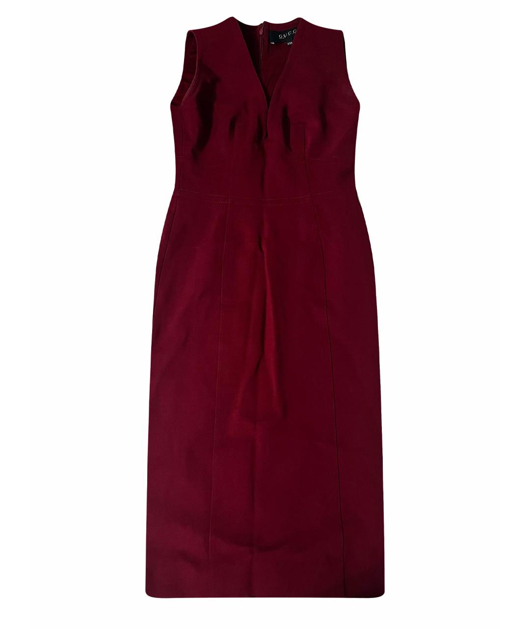 GUCCI Бордовое вискозное вечернее платье, фото 1