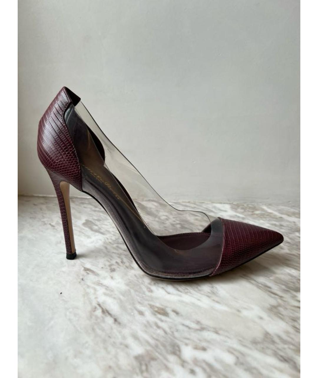 GIANVITO ROSSI Фиолетовые кожаные туфли, фото 6