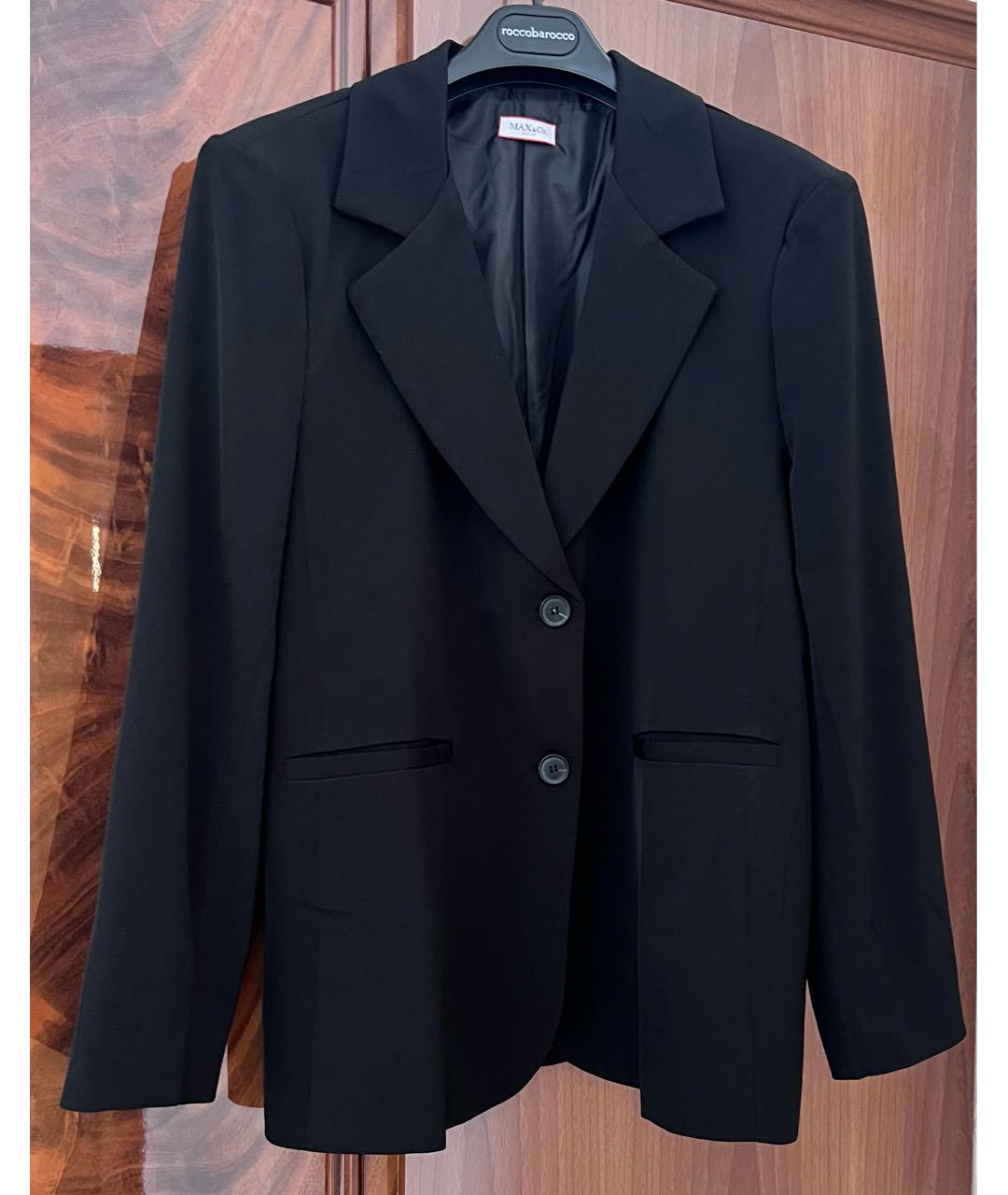 MAX&CO Черный шерстяной жакет/пиджак, фото 5