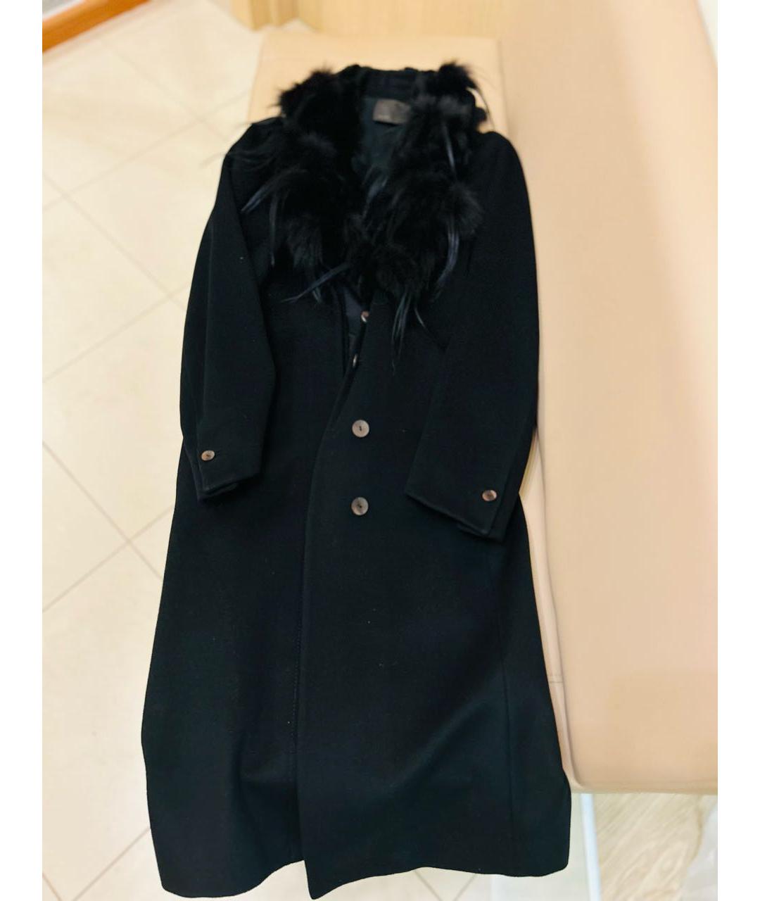 FENDI Черное шерстяное пальто, фото 4