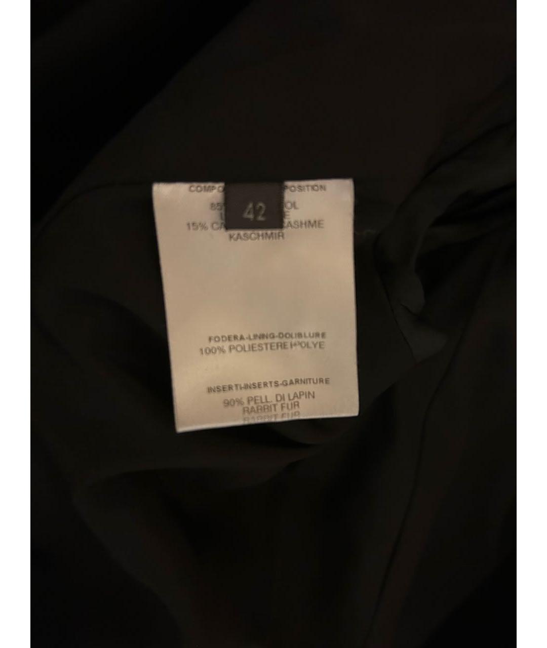 FENDI Черное шерстяное пальто, фото 7