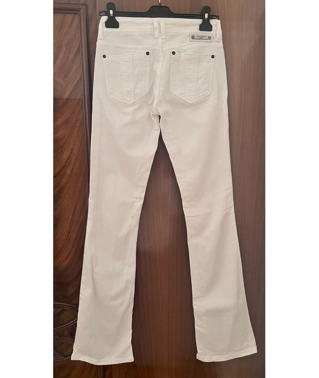 BURBERRY Белые хлопковые джинсы клеш, фото 2