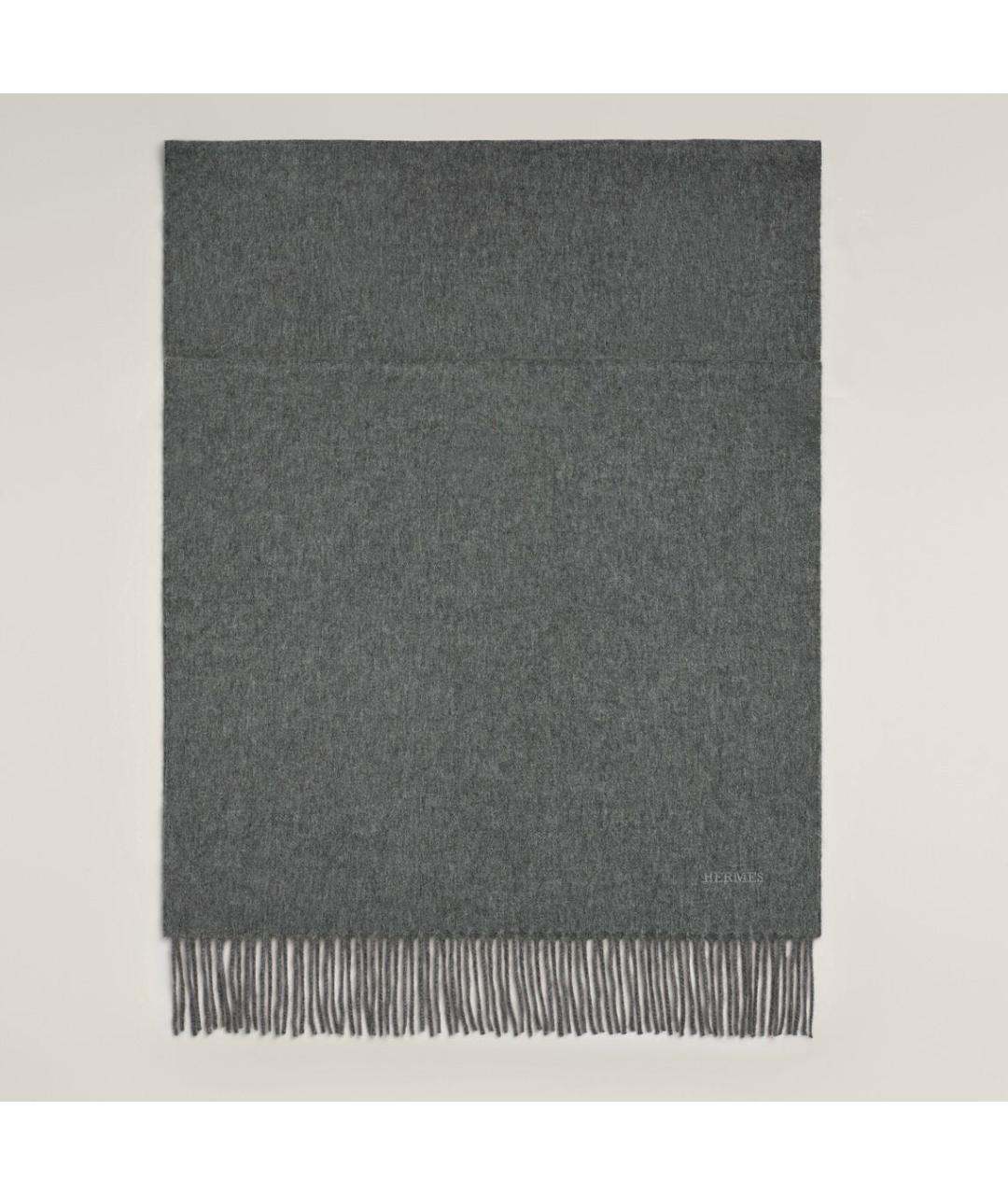 HERMES PRE-OWNED Серый кашемировый шарф, фото 3